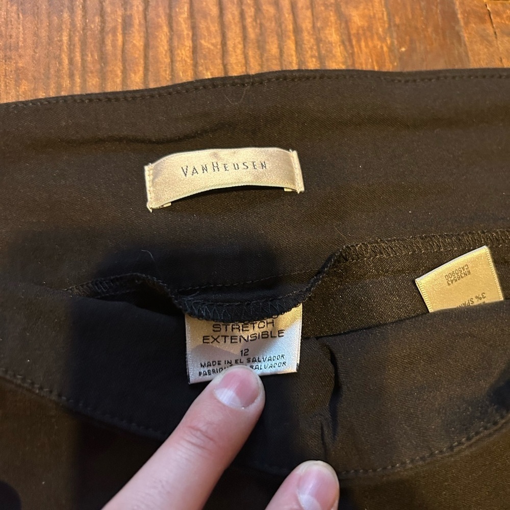 Van Heusen Women's Black Straight Leg Pants - Picture 2 of 3